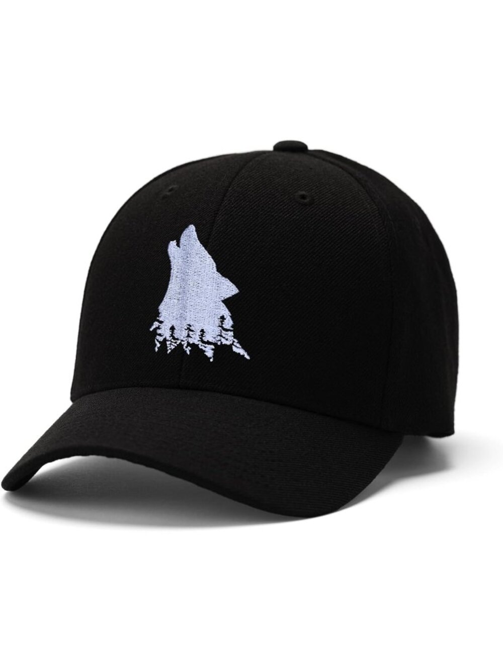 Unisax Black Wolf Tree Hellovean Embroidered Closure Cartoon Baseball Hats